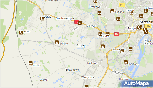 mapa Przylep, Przylep na mapie Targeo