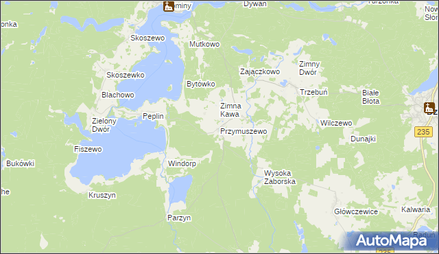 mapa Przymuszewo gmina Brusy, Przymuszewo gmina Brusy na mapie Targeo