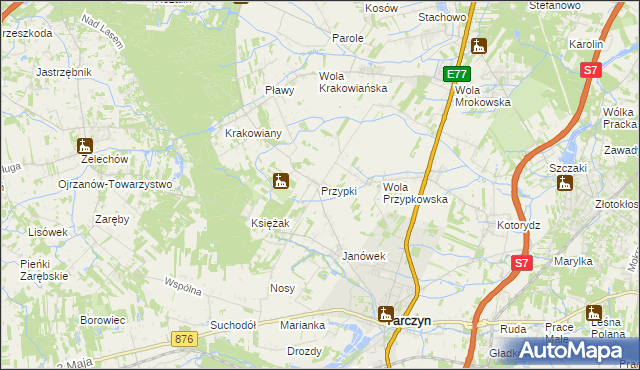 mapa Przypki, Przypki na mapie Targeo