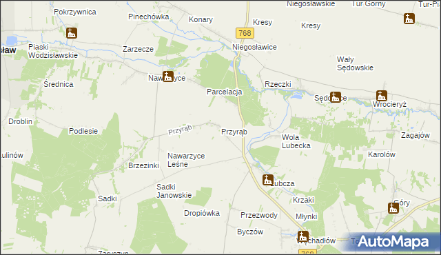 mapa Przyrąb, Przyrąb na mapie Targeo