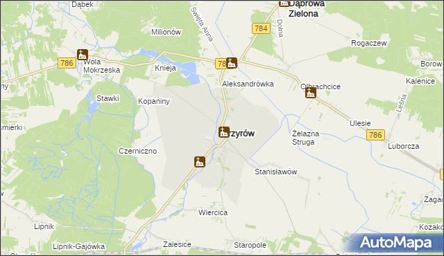 mapa Przyrów, Przyrów na mapie Targeo