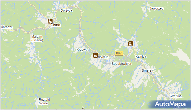 mapa Przysłup, Przysłup na mapie Targeo