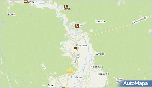 mapa Przyszów, Przyszów na mapie Targeo