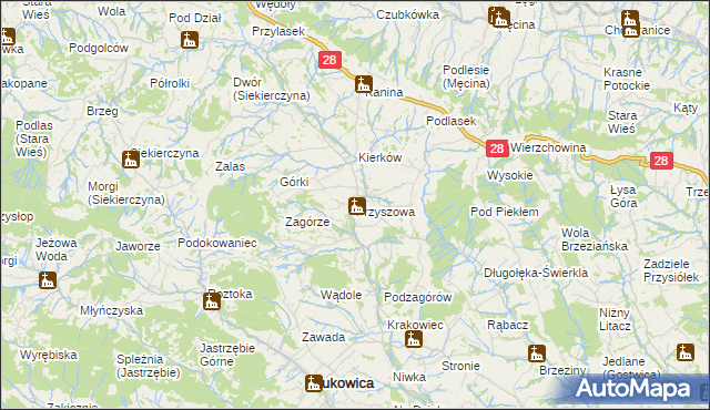 mapa Przyszowa, Przyszowa na mapie Targeo