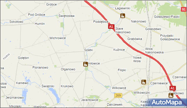 mapa Pustki Śmiłowskie, Pustki Śmiłowskie na mapie Targeo