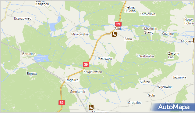 mapa Raciszów, Raciszów na mapie Targeo