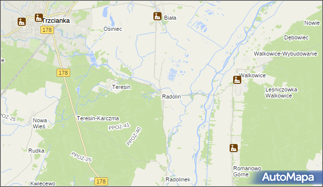 mapa Radolin, Radolin na mapie Targeo