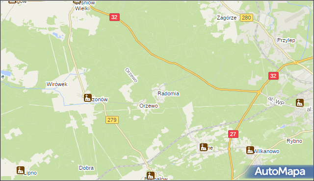 mapa Radomia, Radomia na mapie Targeo