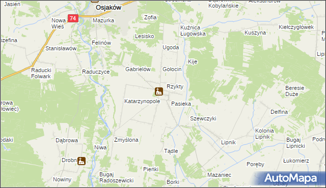 mapa Radoszewice gmina Siemkowice, Radoszewice gmina Siemkowice na mapie Targeo