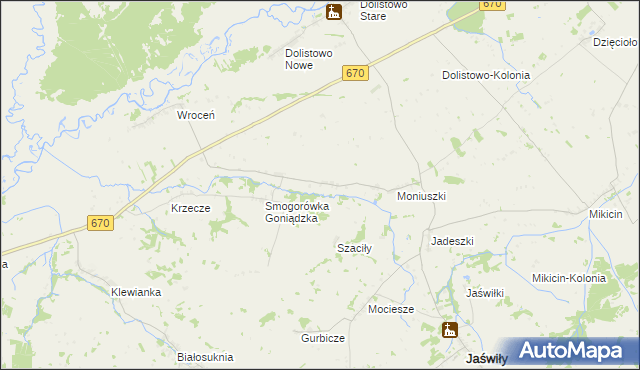 mapa Radzie gmina Jaświły, Radzie gmina Jaświły na mapie Targeo