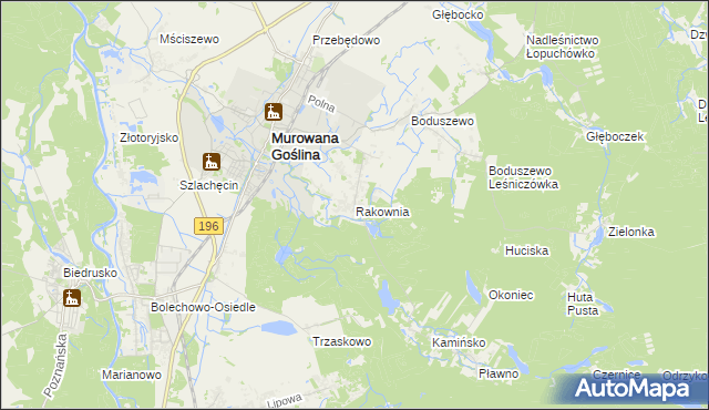 mapa Rakownia, Rakownia na mapie Targeo