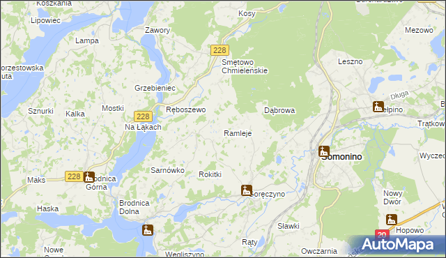 mapa Ramleje, Ramleje na mapie Targeo