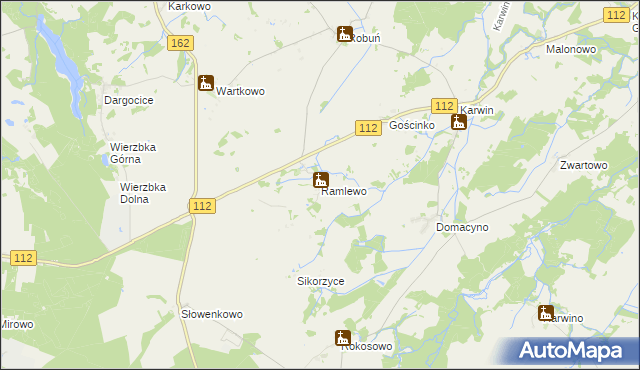 mapa Ramlewo, Ramlewo na mapie Targeo