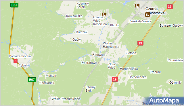 mapa Ratowiec, Ratowiec na mapie Targeo