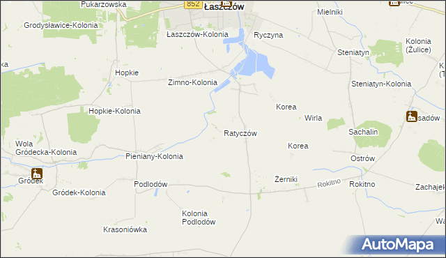 mapa Ratyczów, Ratyczów na mapie Targeo