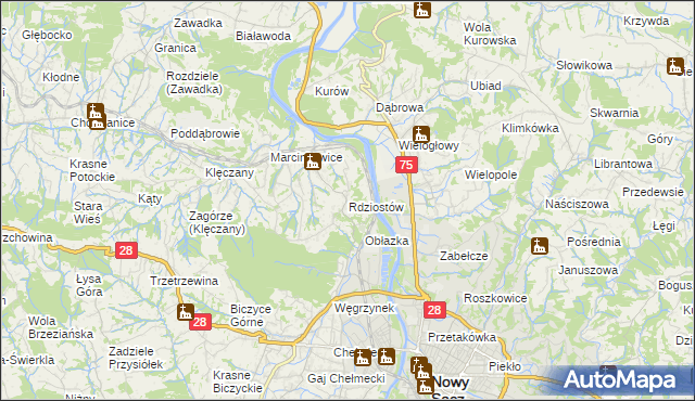 mapa Rdziostów, Rdziostów na mapie Targeo