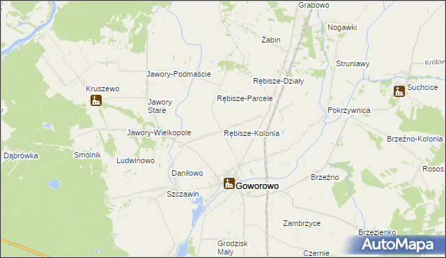 mapa Rębisze-Kolonia, Rębisze-Kolonia na mapie Targeo