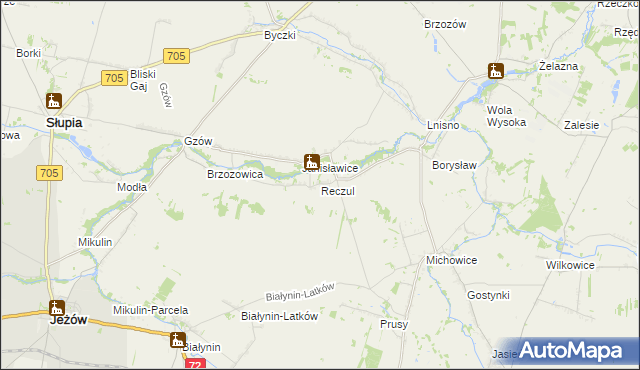 mapa Reczul, Reczul na mapie Targeo