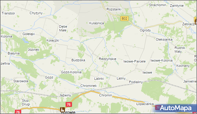 mapa Redzyńskie, Redzyńskie na mapie Targeo