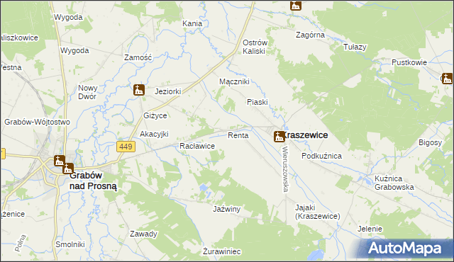 mapa Renta, Renta na mapie Targeo