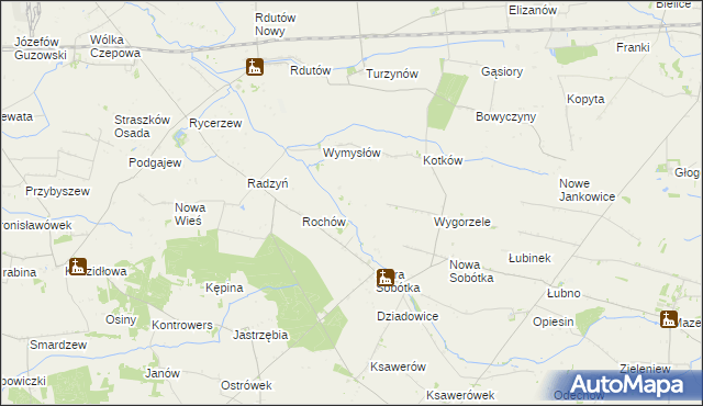 mapa Rochówek, Rochówek na mapie Targeo