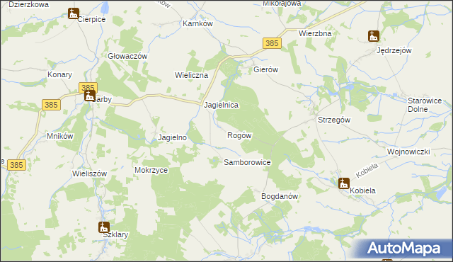 mapa Rogów gmina Grodków, Rogów gmina Grodków na mapie Targeo