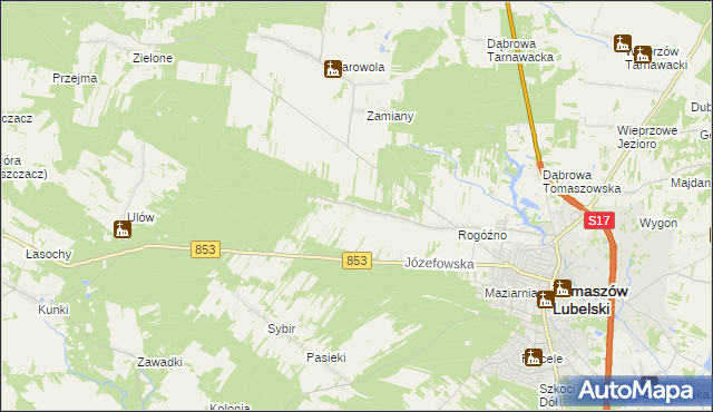 mapa Rogóźno-Kolonia, Rogóźno-Kolonia na mapie Targeo