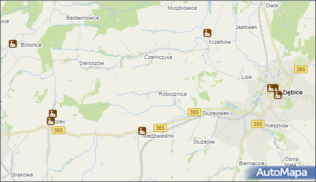 mapa Rososznica, Rososznica na mapie Targeo