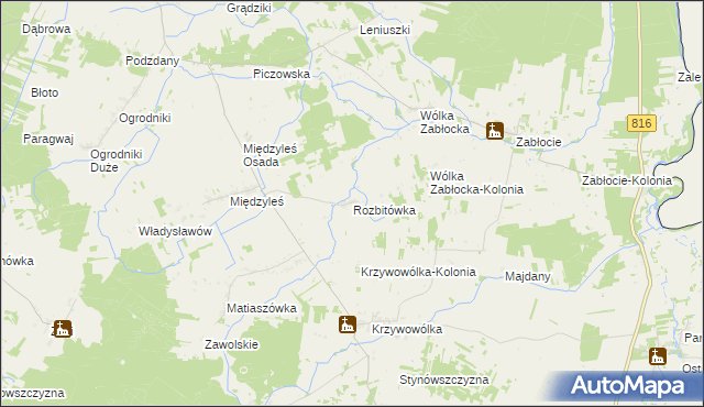 mapa Rozbitówka, Rozbitówka na mapie Targeo