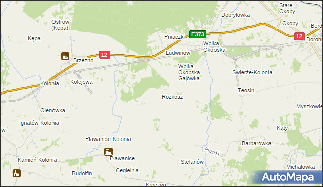 mapa Rozkosz, Rozkosz na mapie Targeo