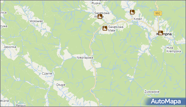 mapa Rozstajne, Rozstajne na mapie Targeo