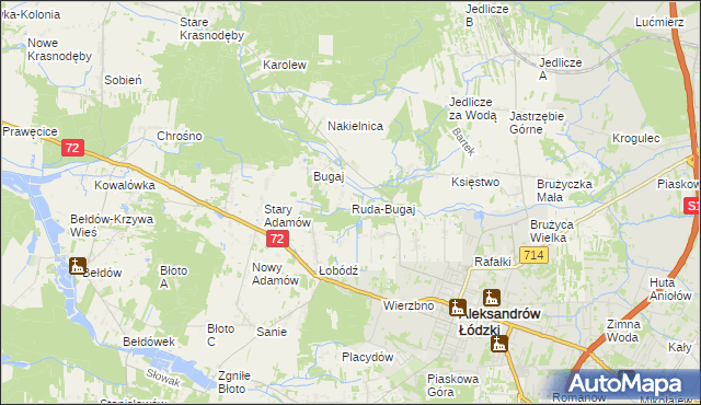 mapa Ruda-Bugaj, Ruda-Bugaj na mapie Targeo