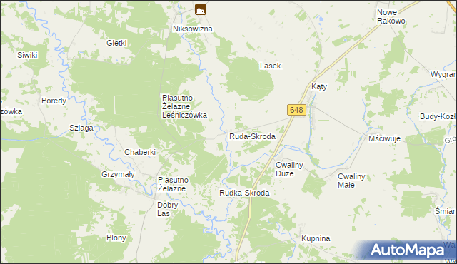 mapa Ruda-Skroda, Ruda-Skroda na mapie Targeo