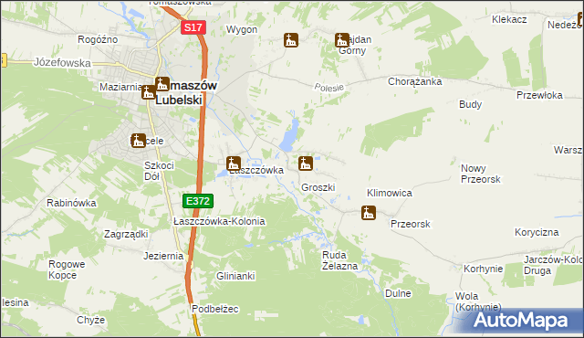 mapa Ruda Wołoska, Ruda Wołoska na mapie Targeo