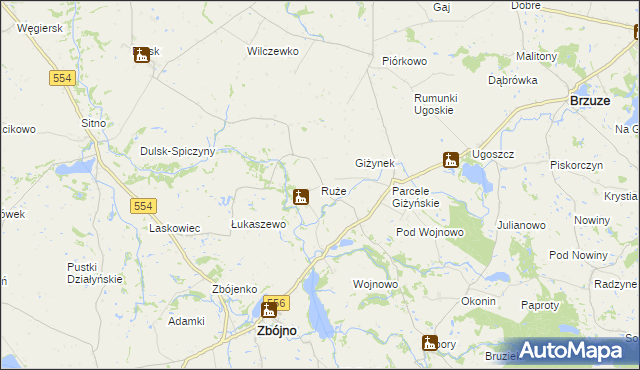 mapa Ruże, Ruże na mapie Targeo