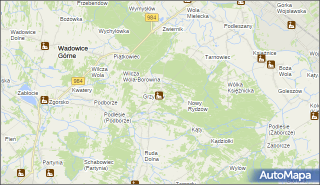 mapa Rydzów, Rydzów na mapie Targeo