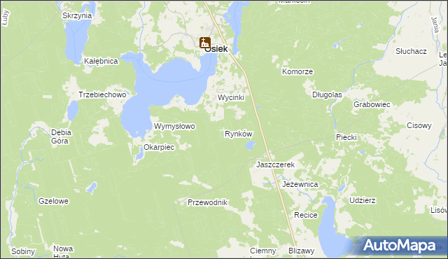 mapa Rynków, Rynków na mapie Targeo