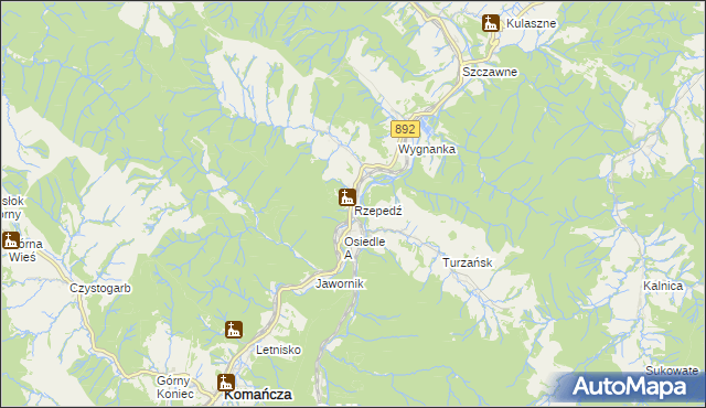 mapa Rzepedź, Rzepedź na mapie Targeo