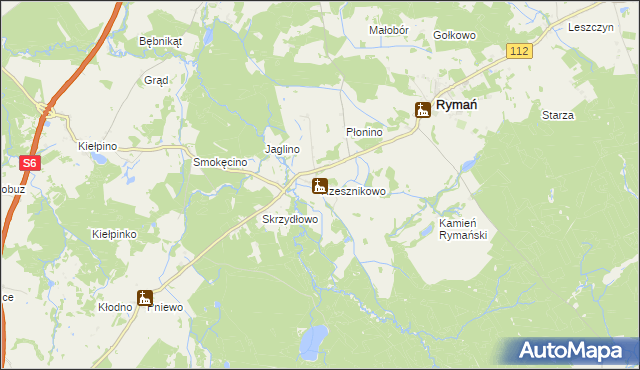 mapa Rzesznikowo, Rzesznikowo na mapie Targeo