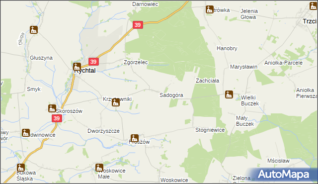 mapa Sadogóra, Sadogóra na mapie Targeo