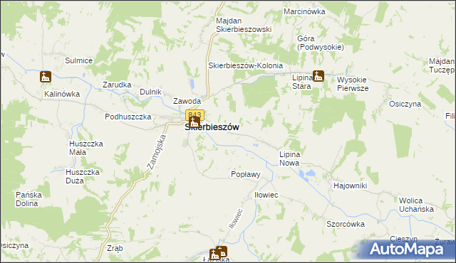 mapa Sady gmina Skierbieszów, Sady gmina Skierbieszów na mapie Targeo