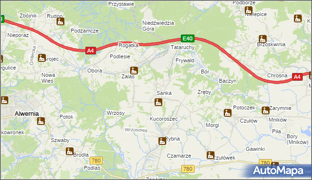 mapa Sanka, Sanka na mapie Targeo