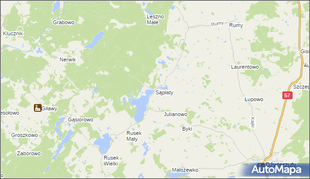 mapa Sąpłaty, Sąpłaty na mapie Targeo