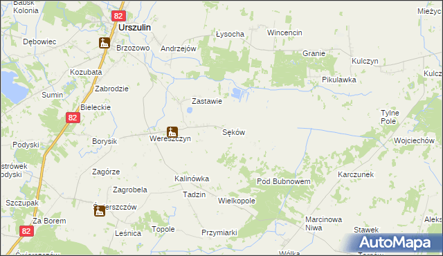 mapa Sęków, Sęków na mapie Targeo