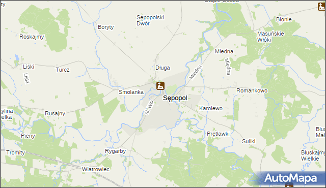 mapa Sępopol, Sępopol na mapie Targeo