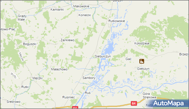 mapa Sieburczyn, Sieburczyn na mapie Targeo