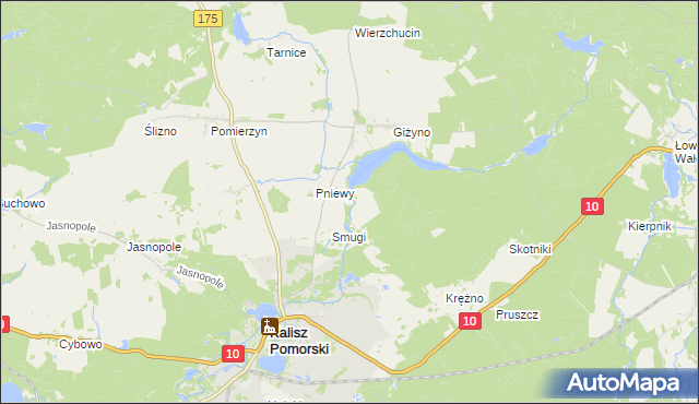 mapa Siekiercze, Siekiercze na mapie Targeo