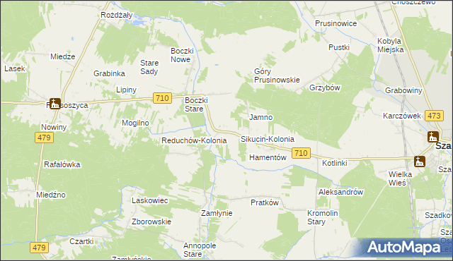 mapa Sikucin, Sikucin na mapie Targeo