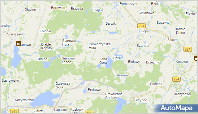 mapa Sitna Góra, Sitna Góra na mapie Targeo