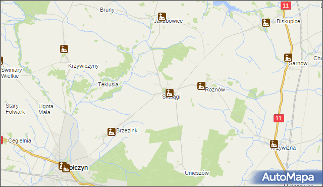 mapa Skałągi, Skałągi na mapie Targeo